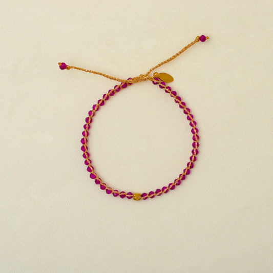 Crystalegance Red Aventurine Color Bracelet