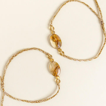 Yarnspirations Oval Citrine Couple Bracelets - praijing