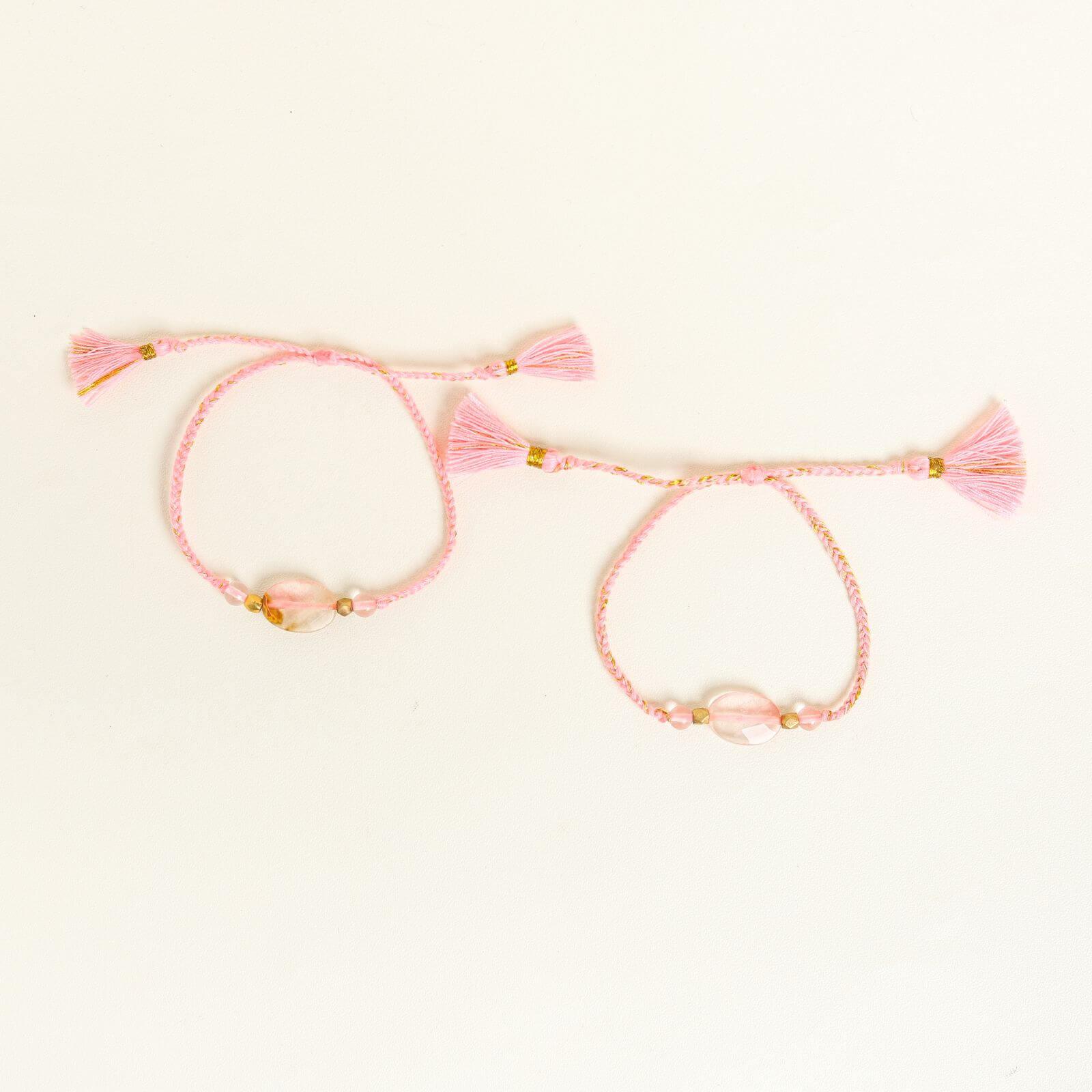 Yarnspirations Rose Quartz Couple Bracelet - praijing