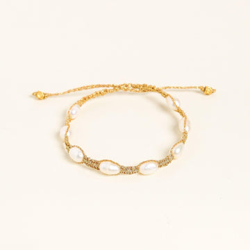 Goldy Luster Pearl Bracelet - praijing