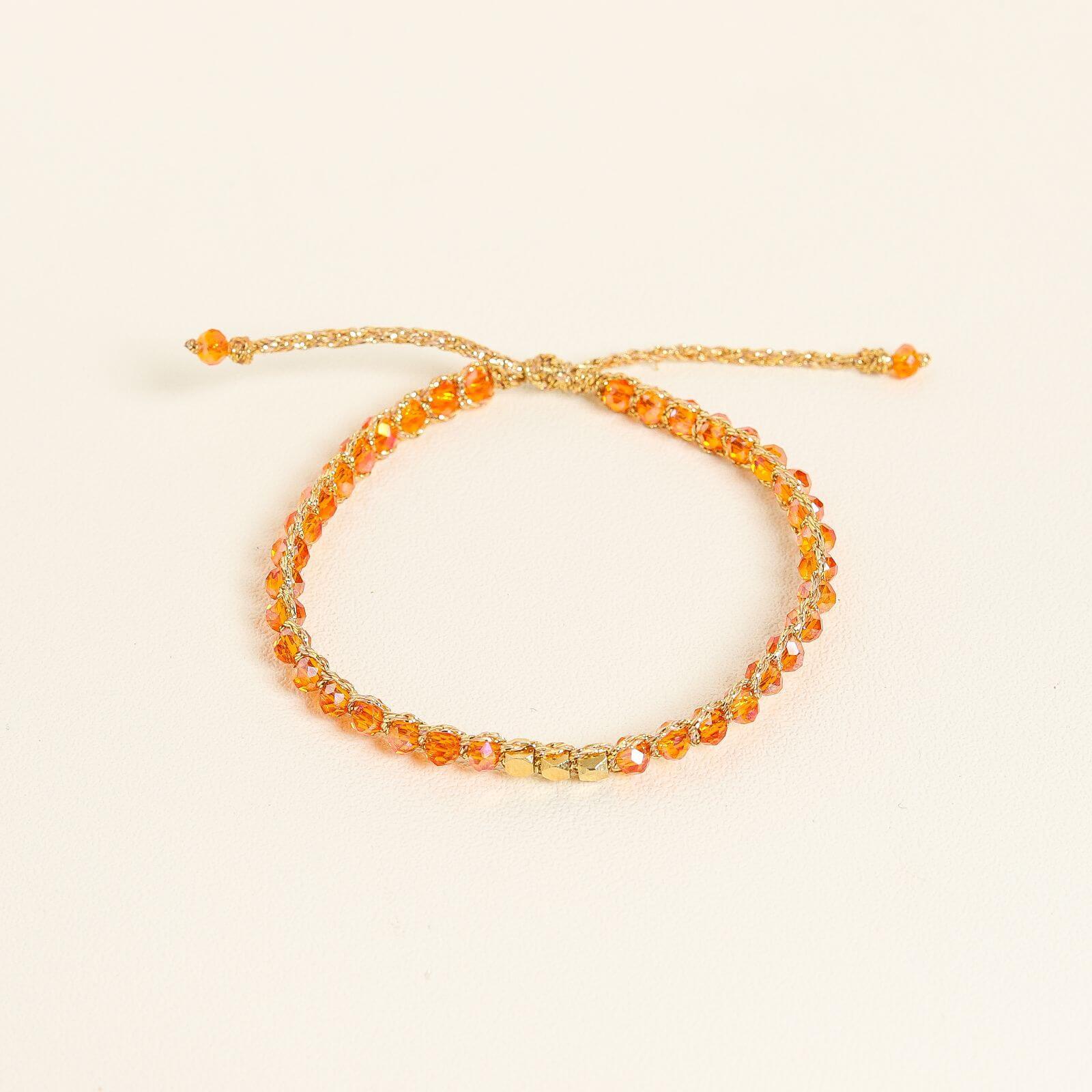 Orange Crystal Kid Bracelet - praijing