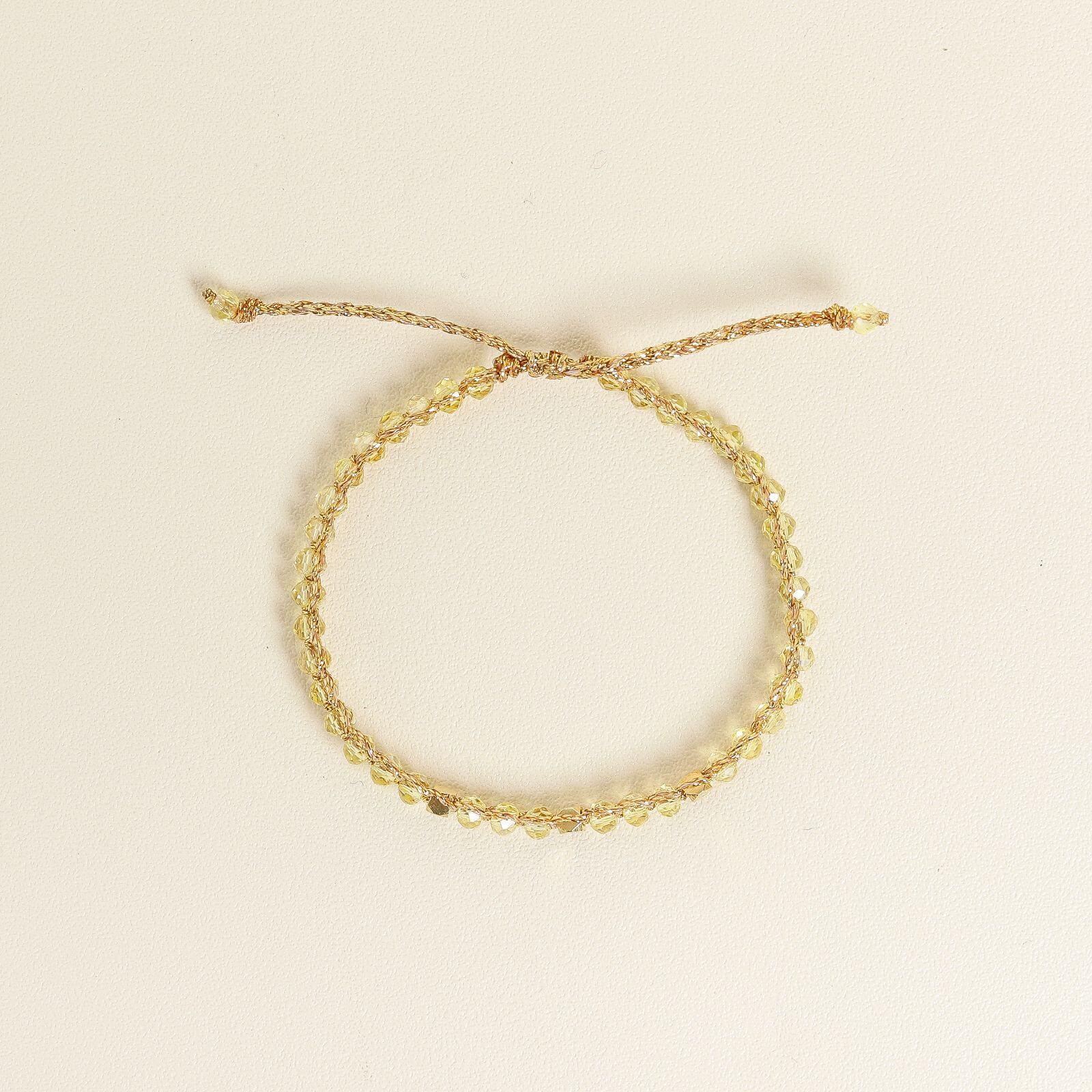 Yellow Crystal Kid Bracelet - praijing