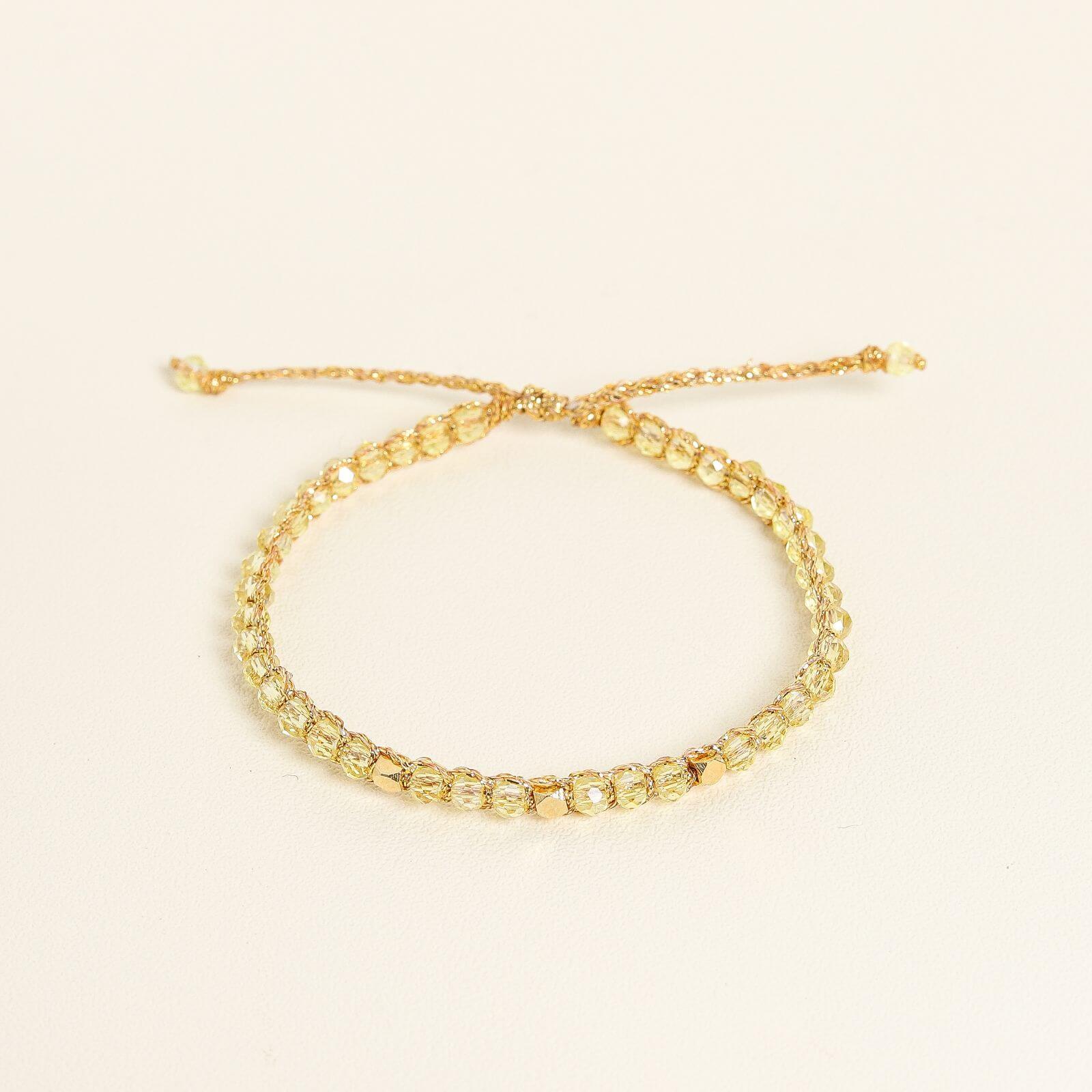 Yellow Crystal Kid Bracelet - praijing