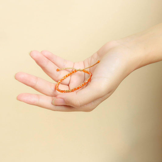 Orange Crystal Kid Bracelet - praijing