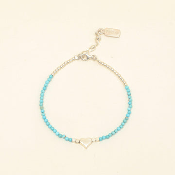 Silver Luxpraijing Aquamarine Bracelet - praijing