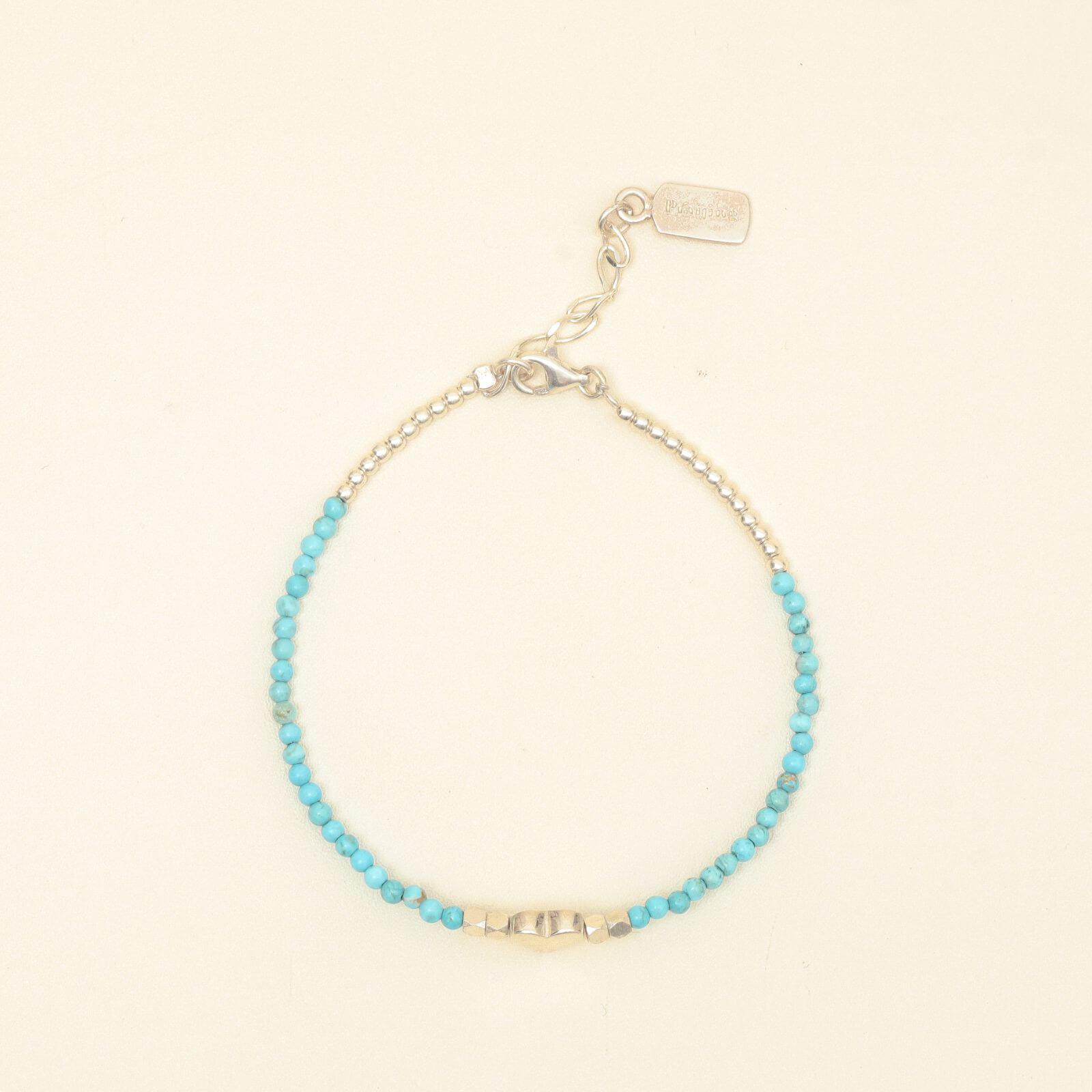 Silver Luxpraijing Aquamarine Bracelet - praijing