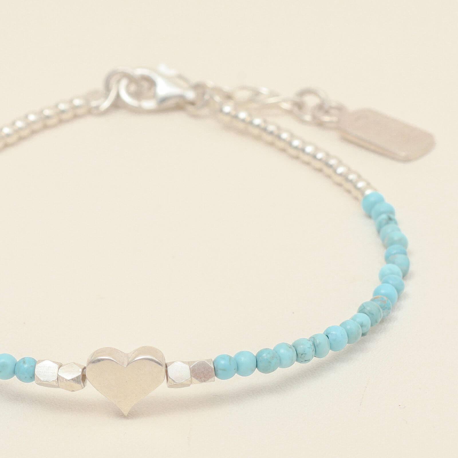 Silver Luxpraijing Aquamarine Bracelet - praijing