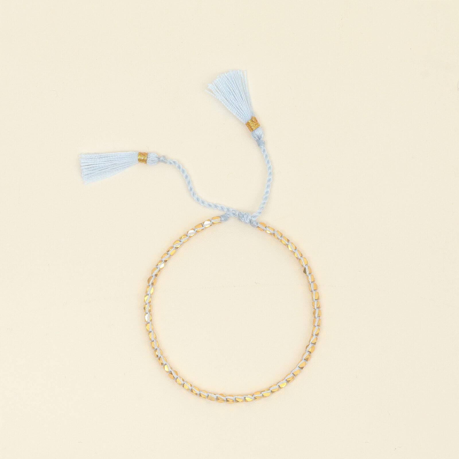 Light Blue Gold Nugget Bracelet - praijing