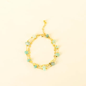 Gelang Batu Permata Emas Bohemian Amazonite