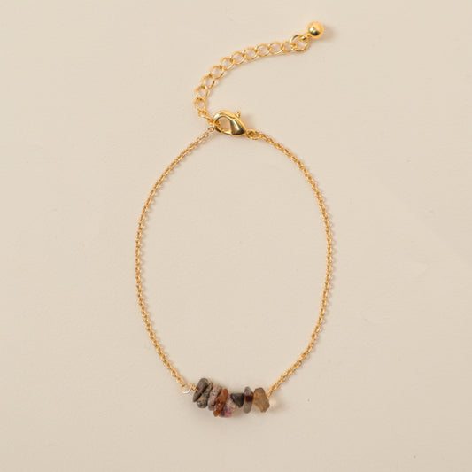 Bohemian VIP Rhodonite Dark Gold Bracelet