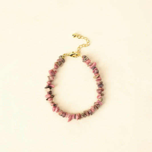 Gelang Batu Permata Bohemian Harmony Rhodonite 