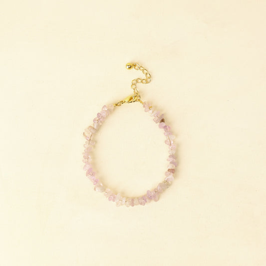 Gelang Batu Permata Bohemian Harmony Lavender Amethyst