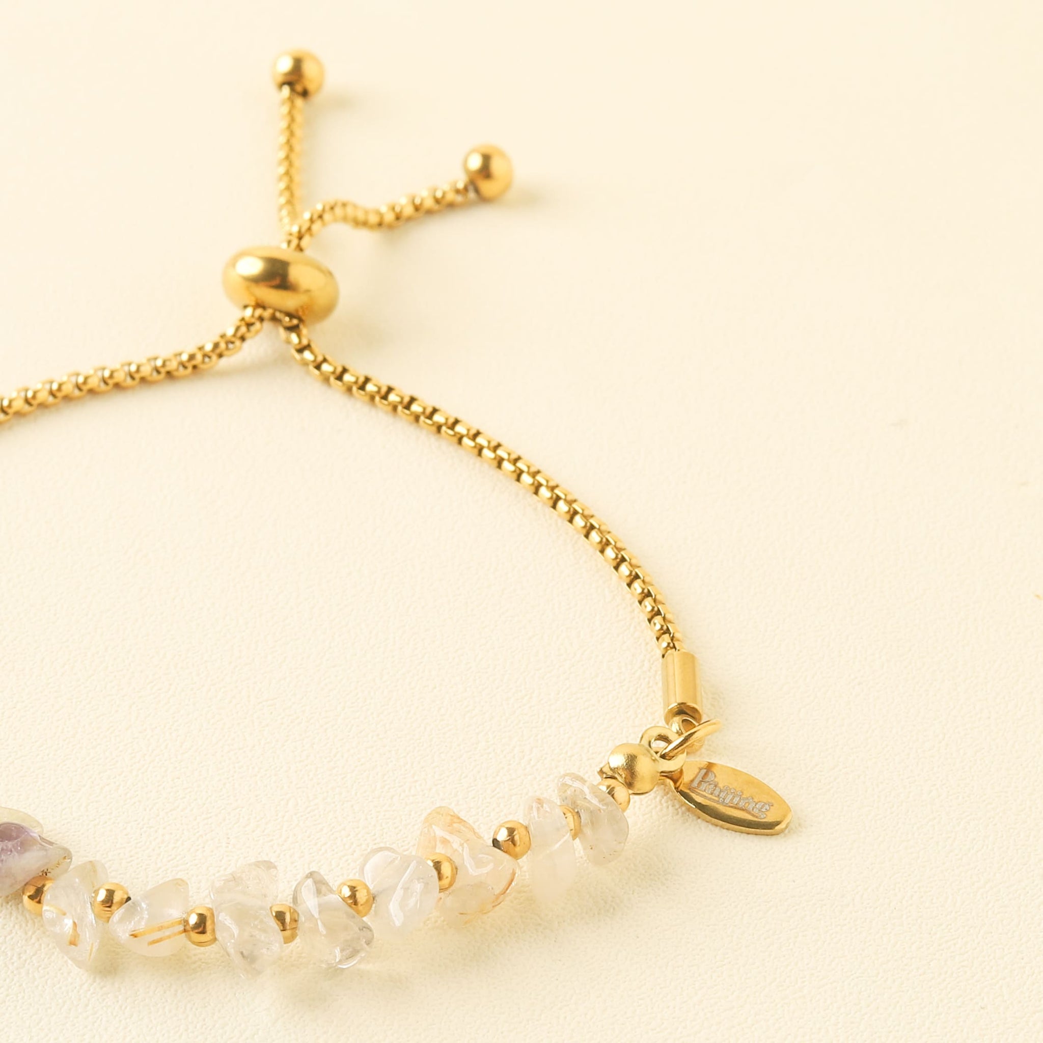 Gelang Batu Permata Vivian Gold Rutilated Quartz