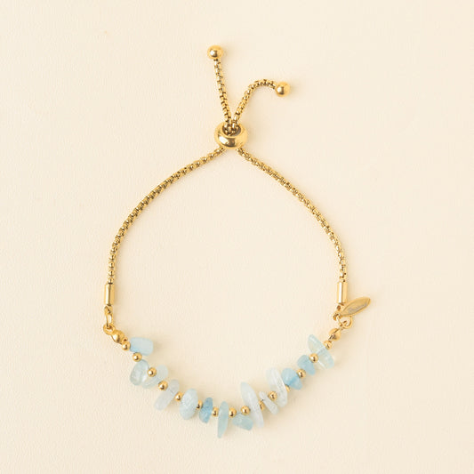 Gelang Batu Permata Vivian Aquamarine