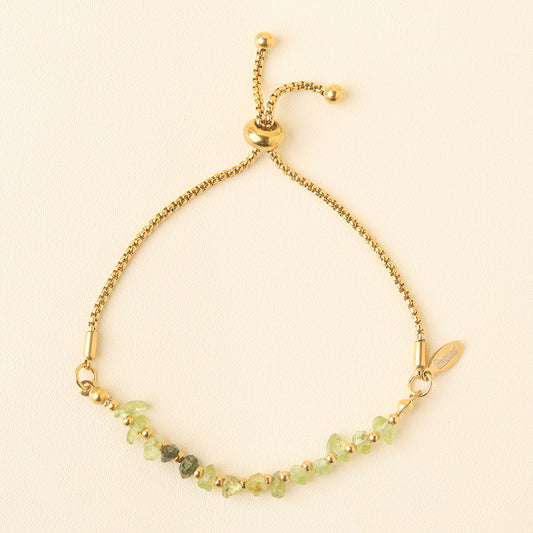 Gelang Batu Permata Vivian Olive Stone