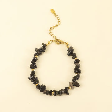Bohemian Harmony Black Obsidian Bracelet