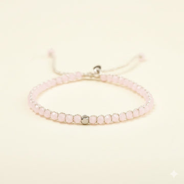 Crystalegance Silver Strawberry Quartz Bracelet